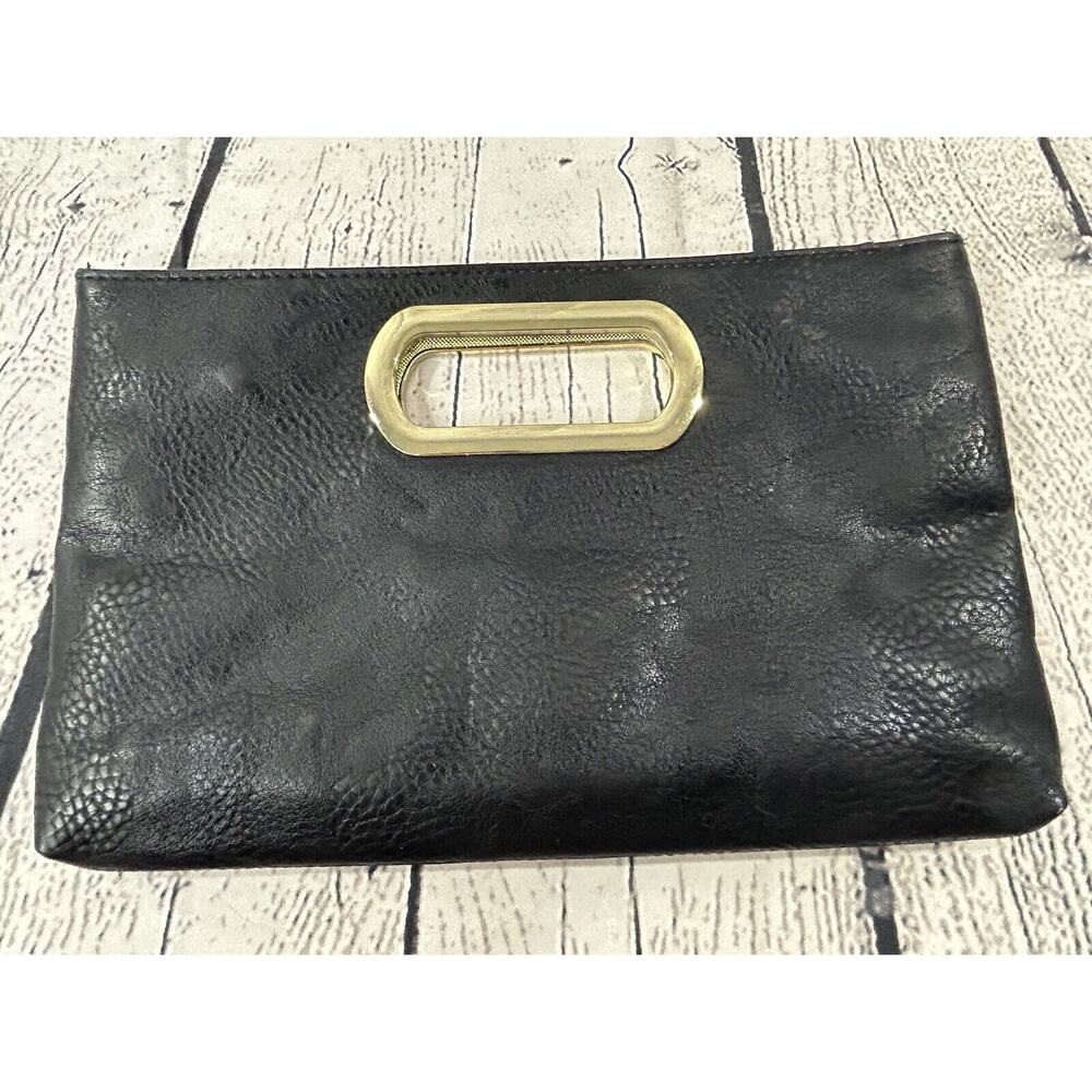 CHARMING CHARLIE Faux Leather Hand Bag Purse Color Black